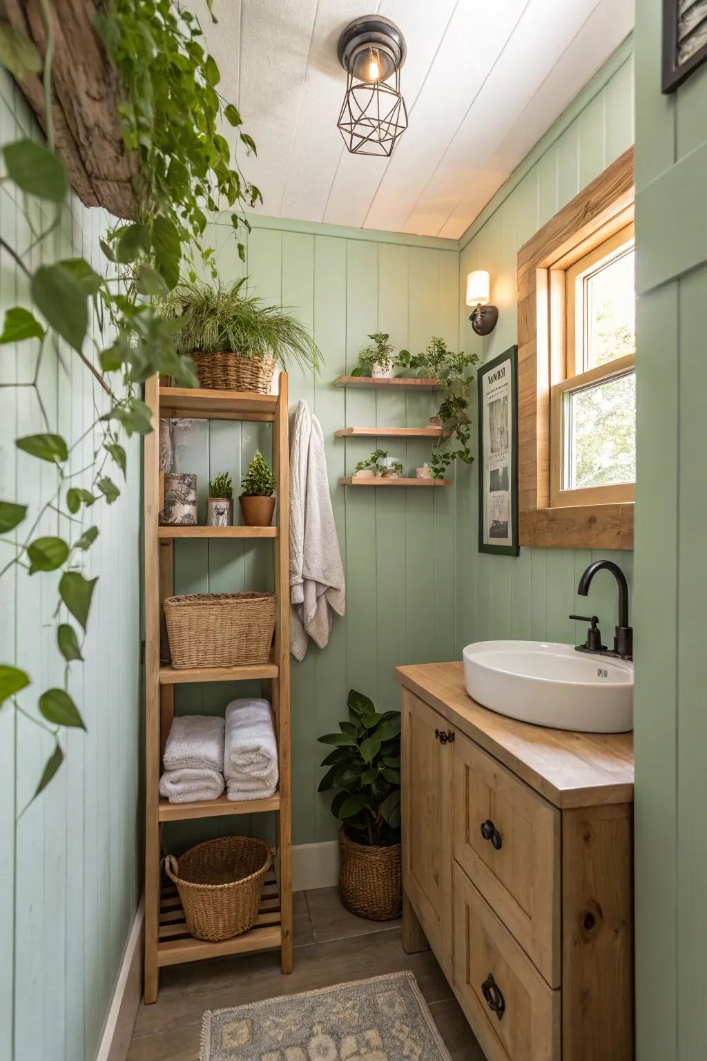 Delicate green cultivates a revitalizing and organic atmosphere.