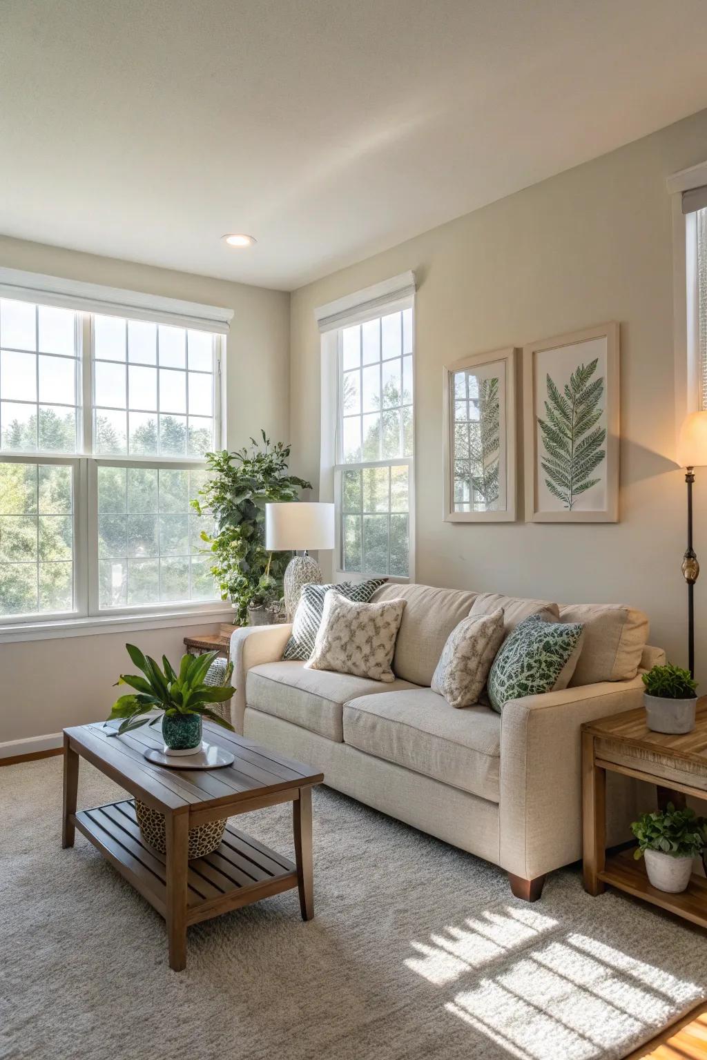 Light colors can make small spaces seem bigger.