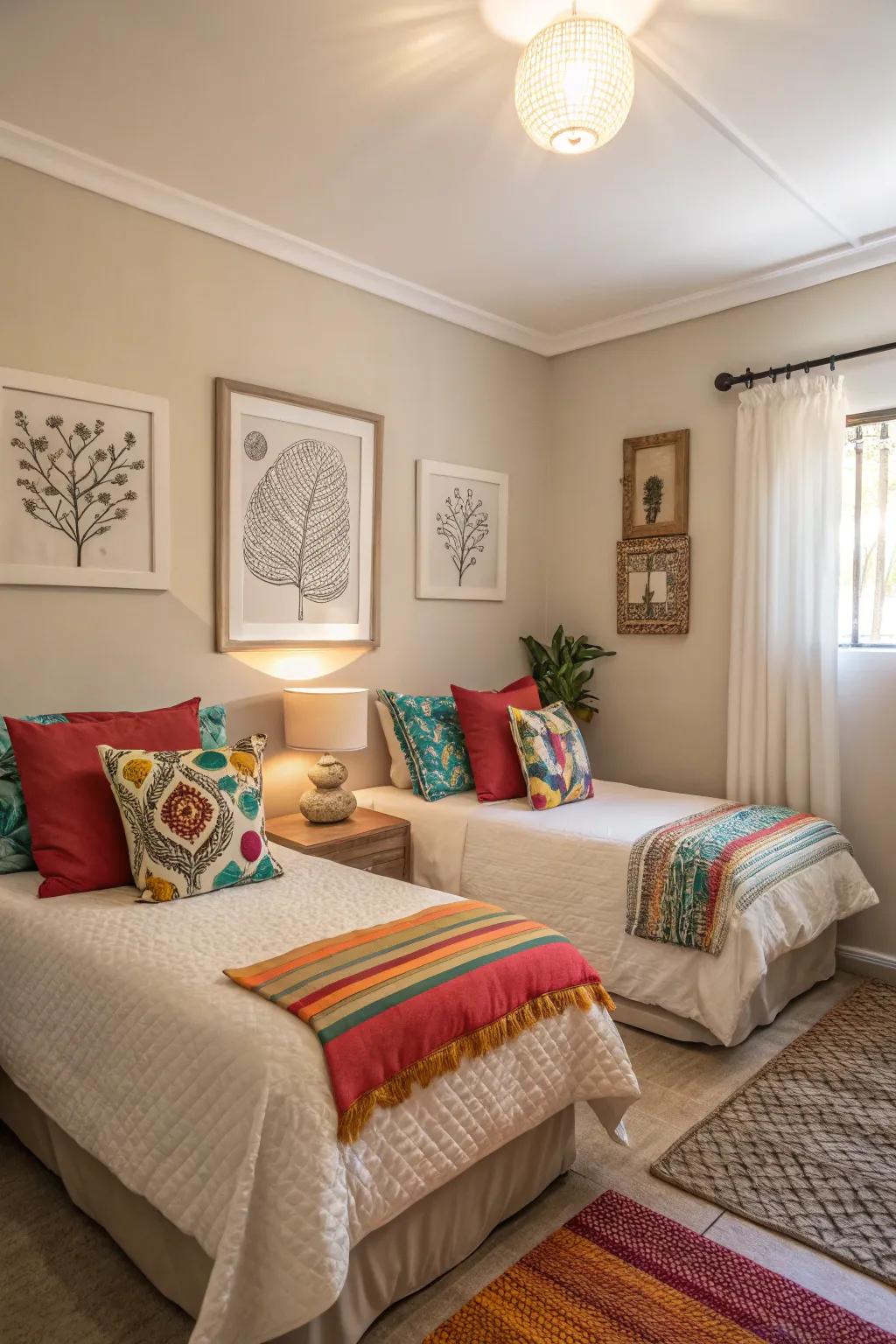 Accent pieces add character and a welcoming vibe.