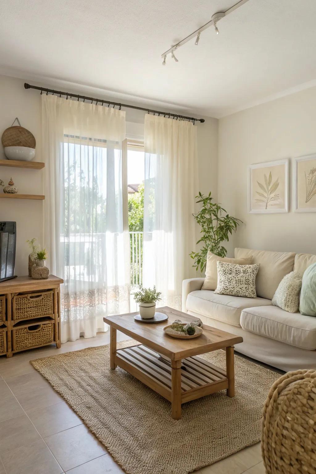 Pale tones enhance the spaciousness of small spaces.