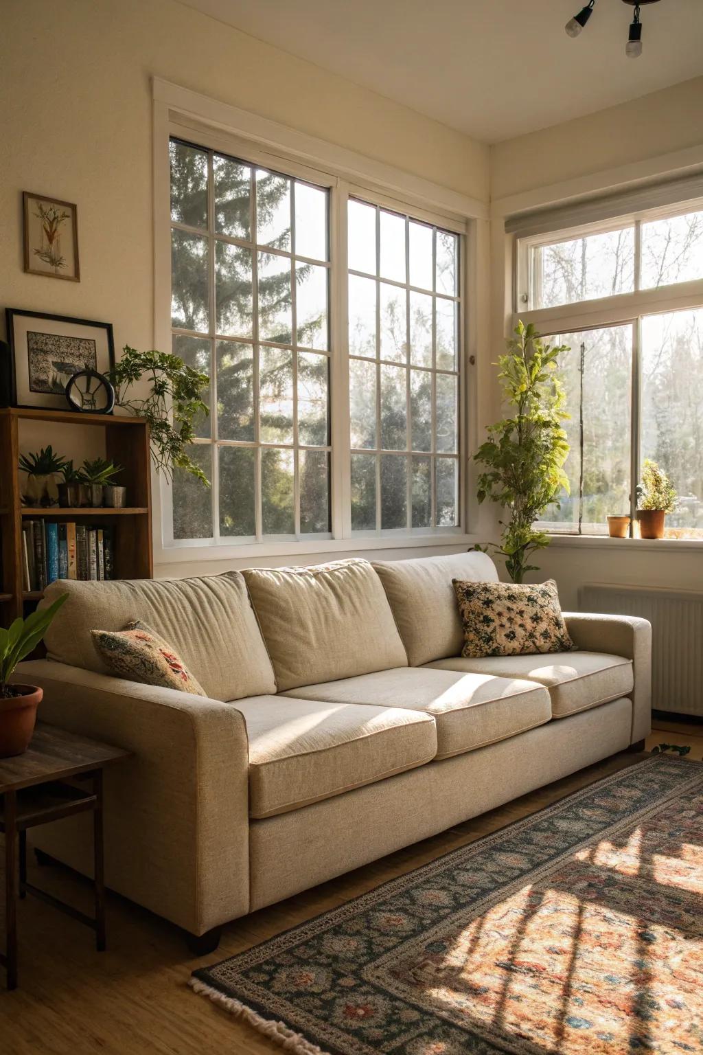 Appreciate a mix of coziness and visual pleasure via this arrangement.