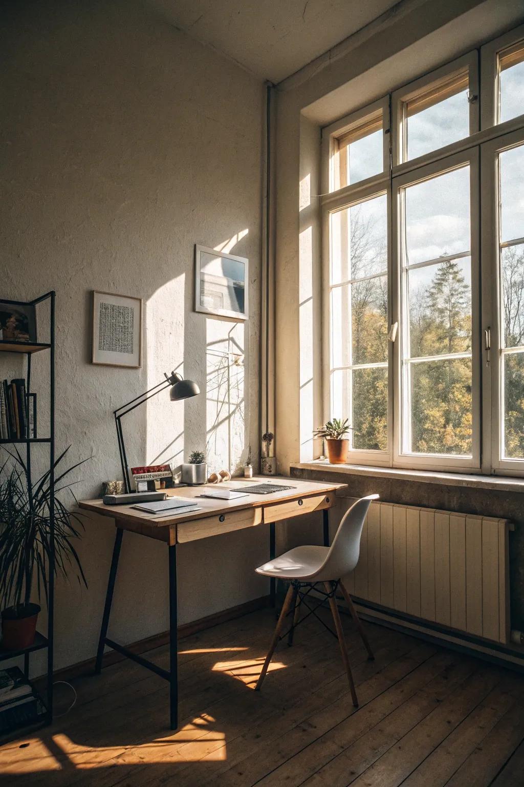 Natural light can transform your workspace into a rejuvenating retreat.