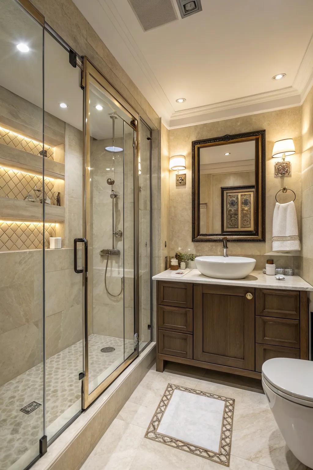 Where sophistication meets simple usefulness&mdash;swivel entrances.