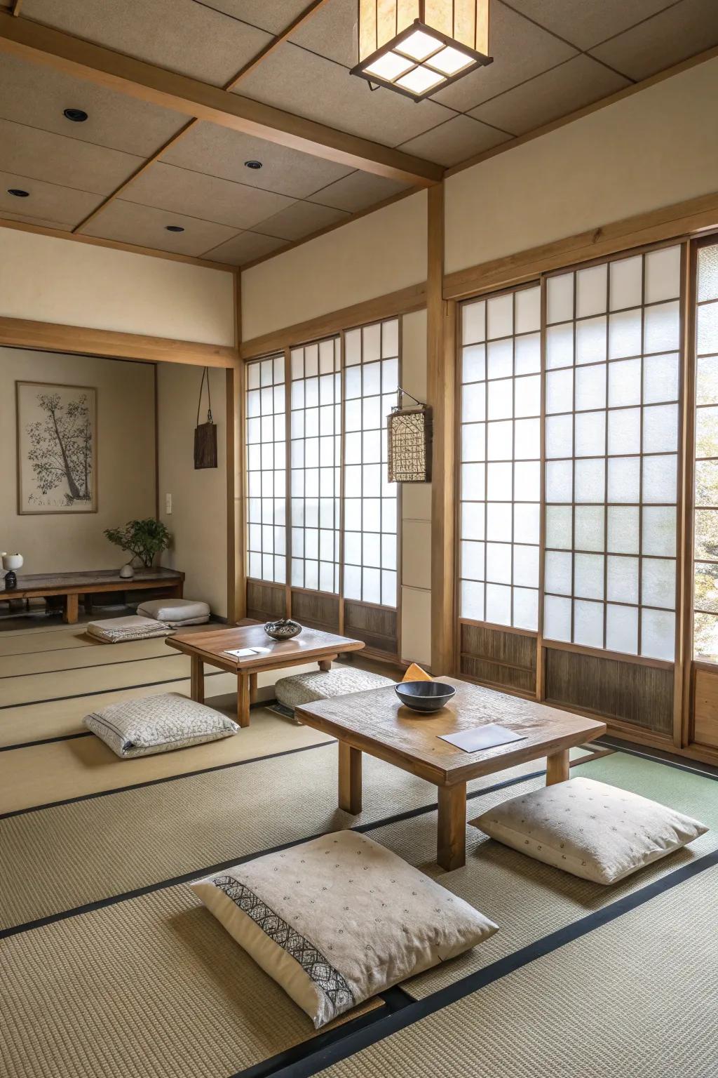Simplicity encourages a peaceful mood.