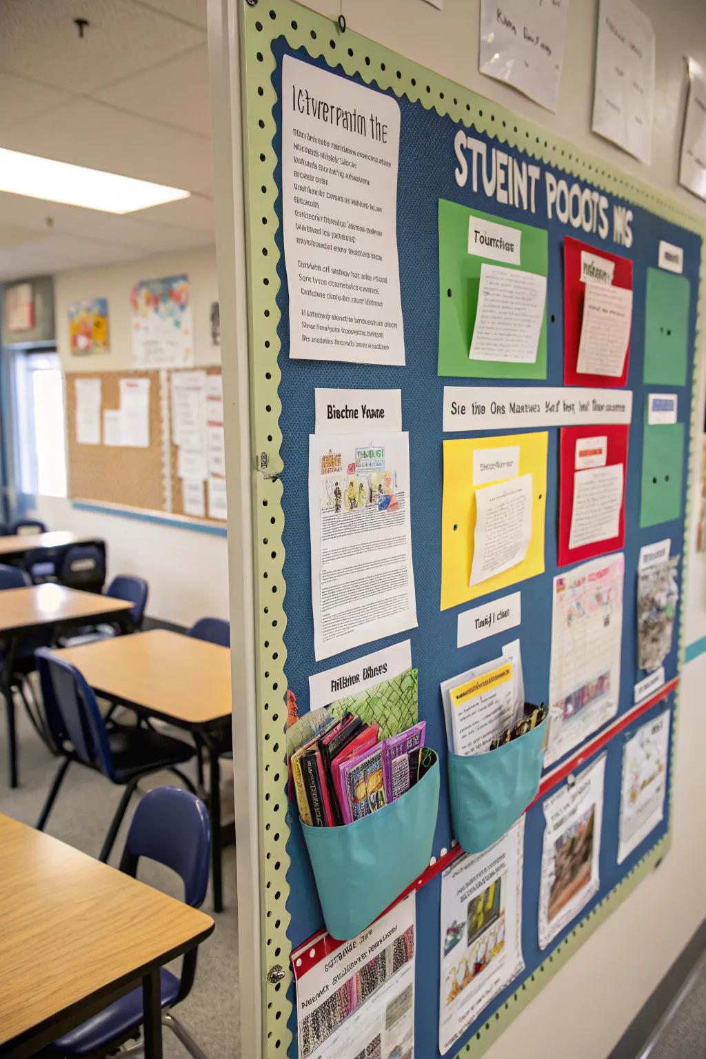 Interactive spots give students a chance to share their work and ideas.