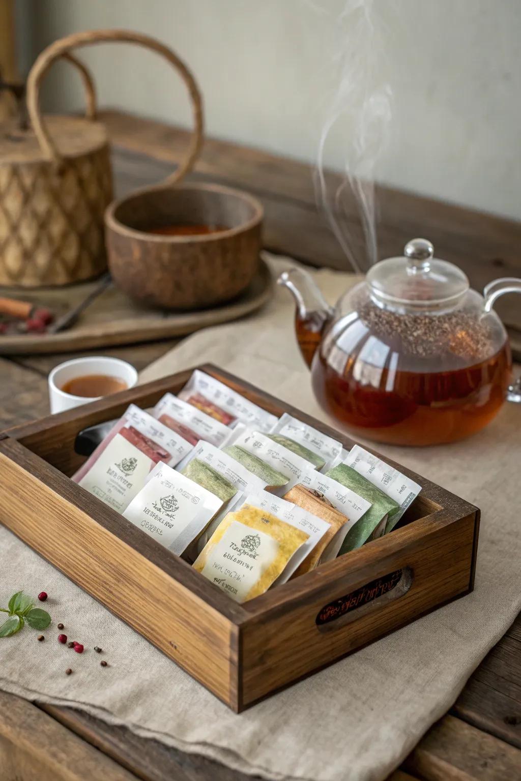 Appreciate the tranquil effects of various organic teas.