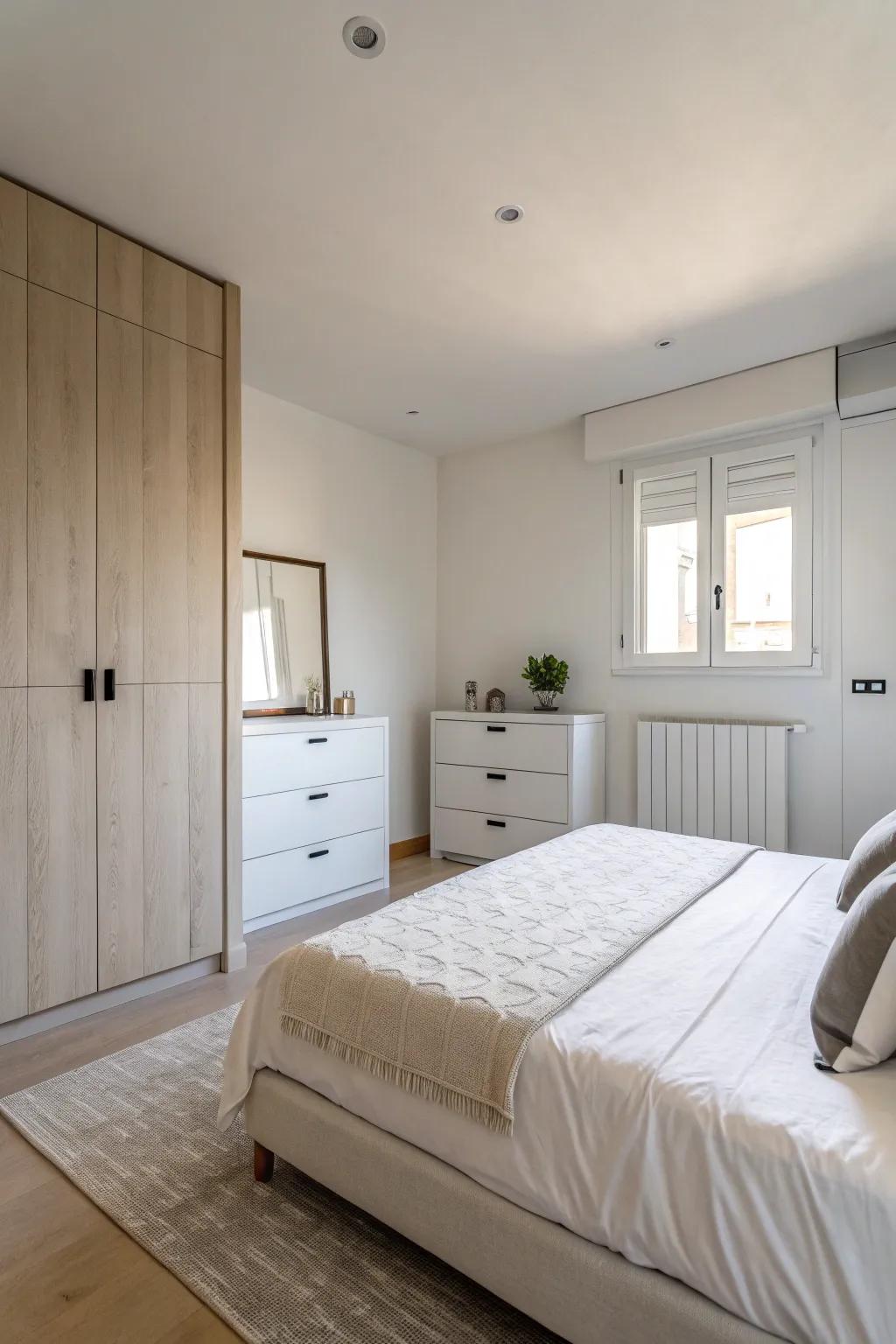 Minimalist decor enhances the sensation of peace and calm.