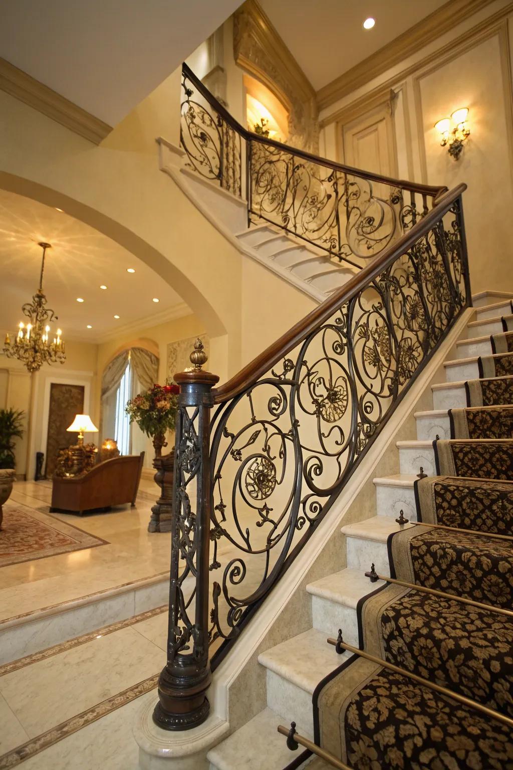 Decorative details can turn a railing into an impressive focal point.