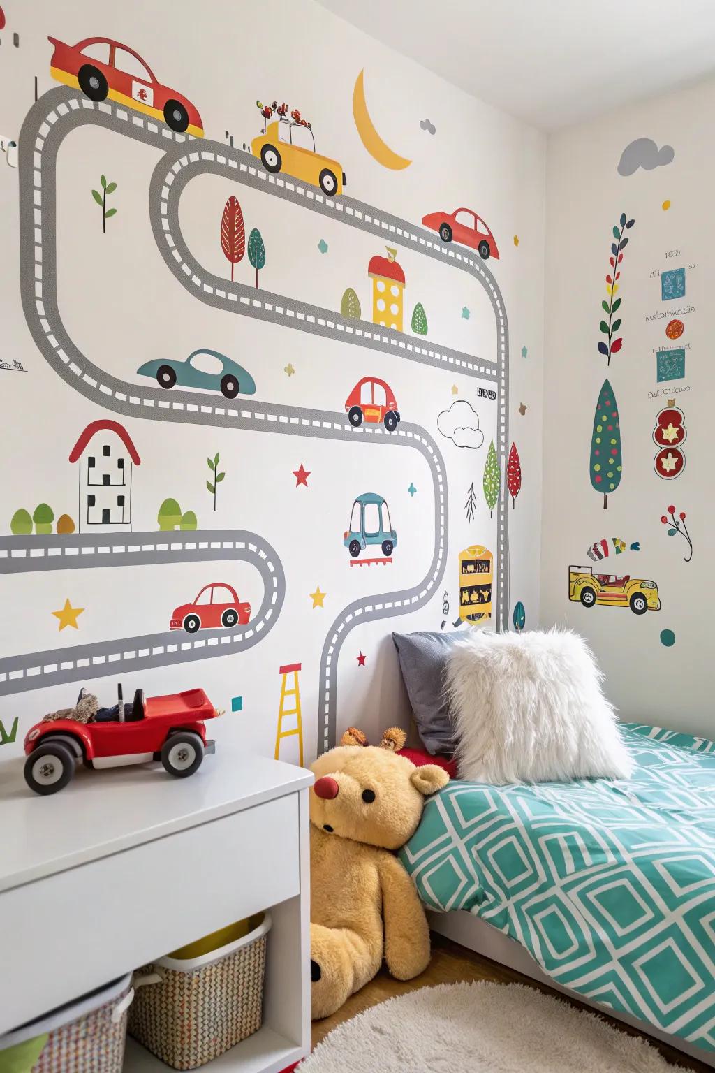 Boost the room using automobile excitement.