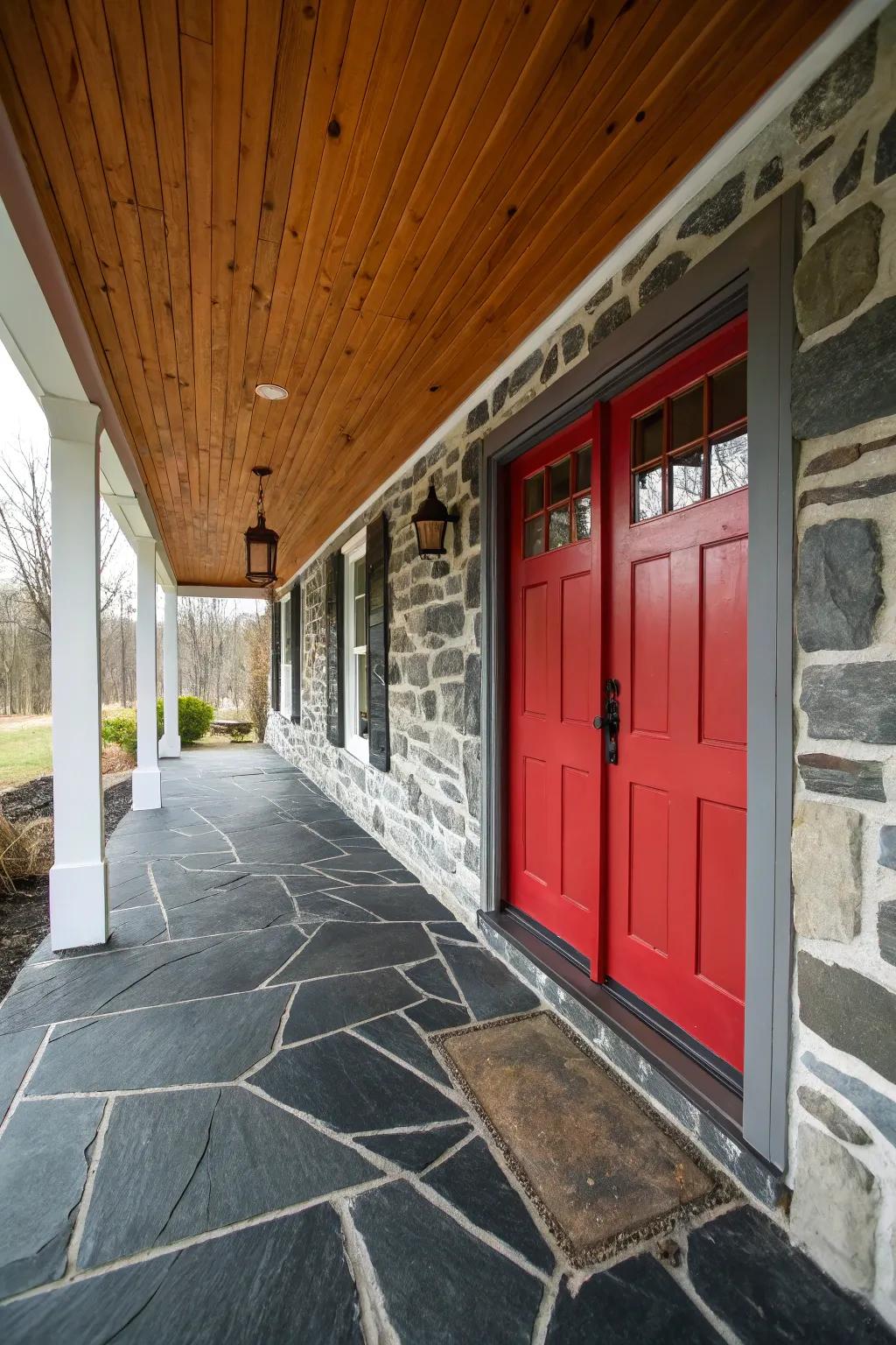 Shadowy rock covering delivers a stylish and convenient answer.