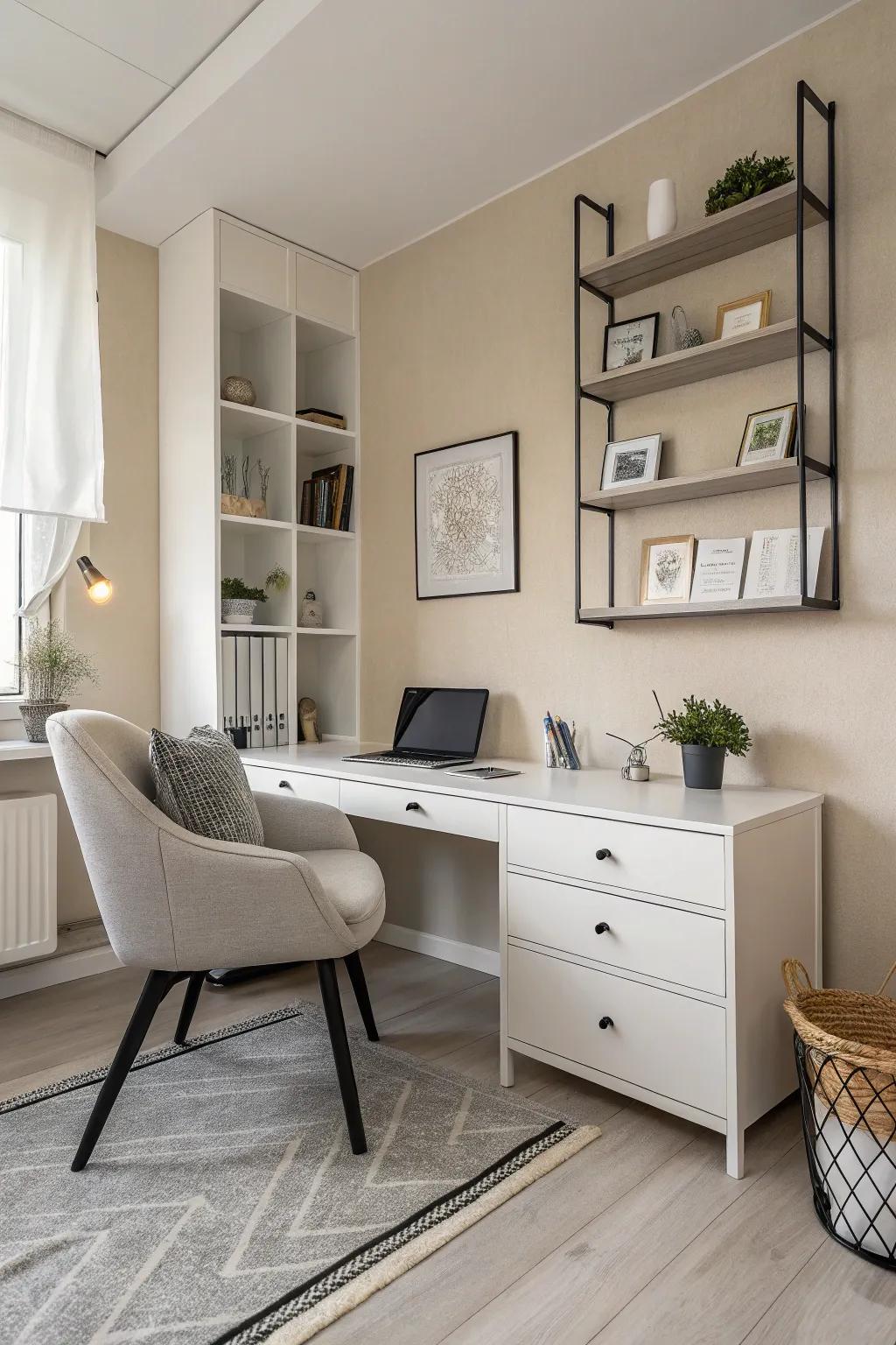 A minimalist background ensures the focus stays on your content.