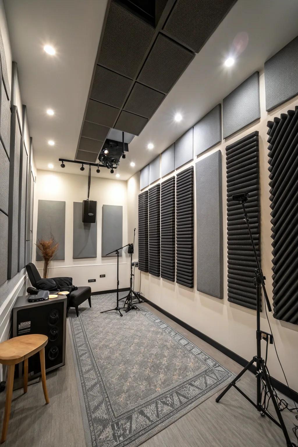 Noise reduction ensures quality and focus in your creative space.