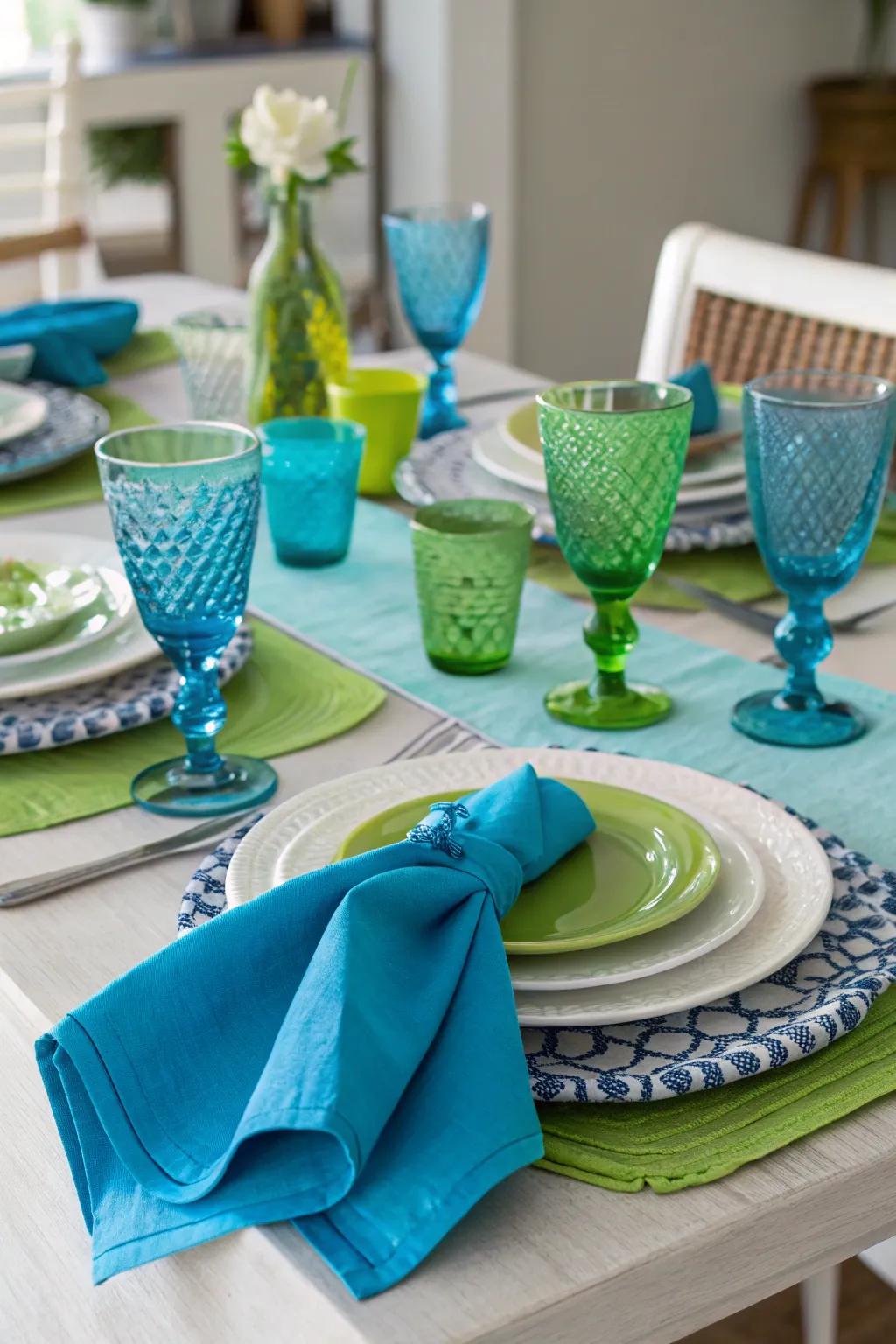 A striking color scheme adds a vibrant touch.