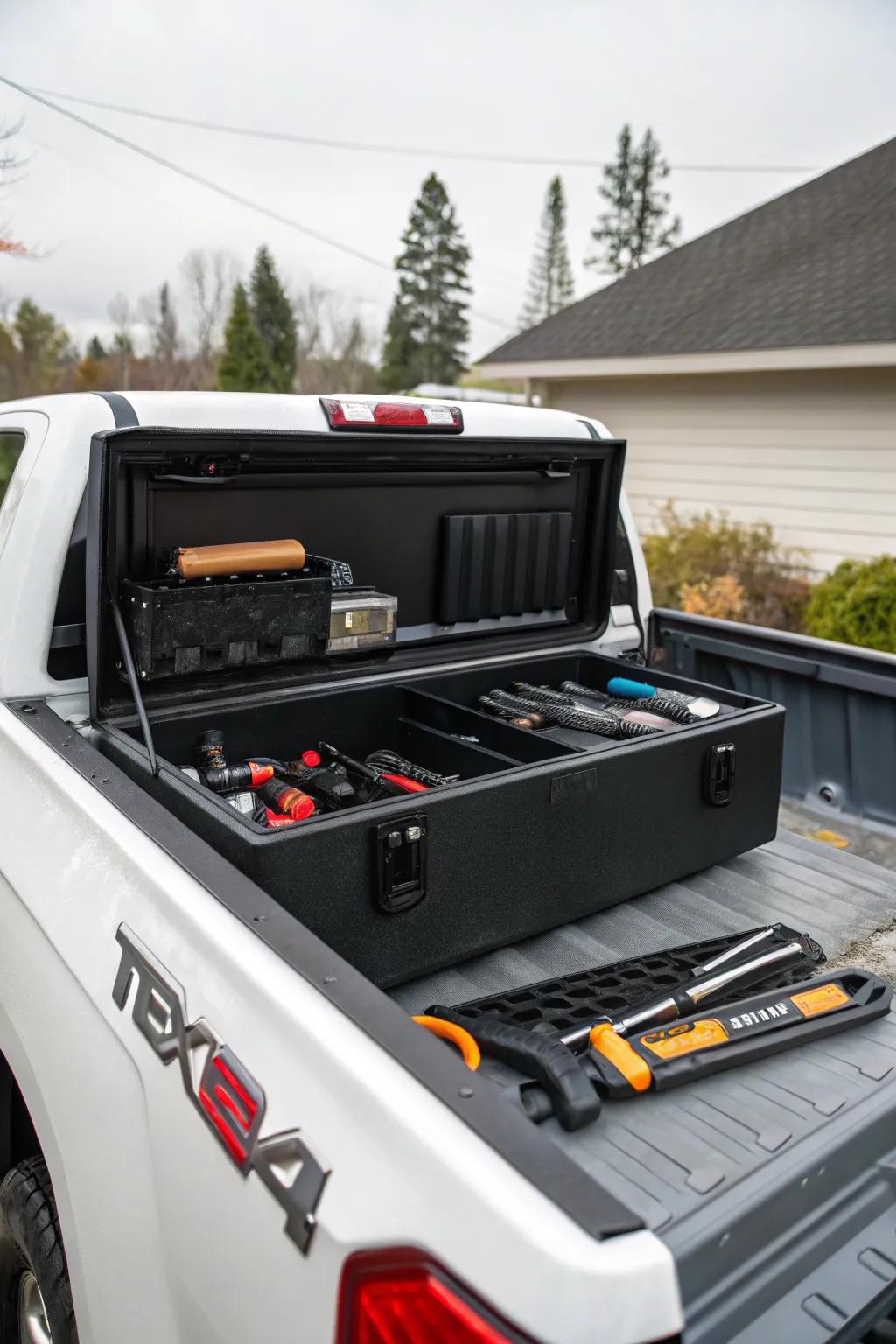 Maintain your tools arranged and accessible using a sturdy toolbox.