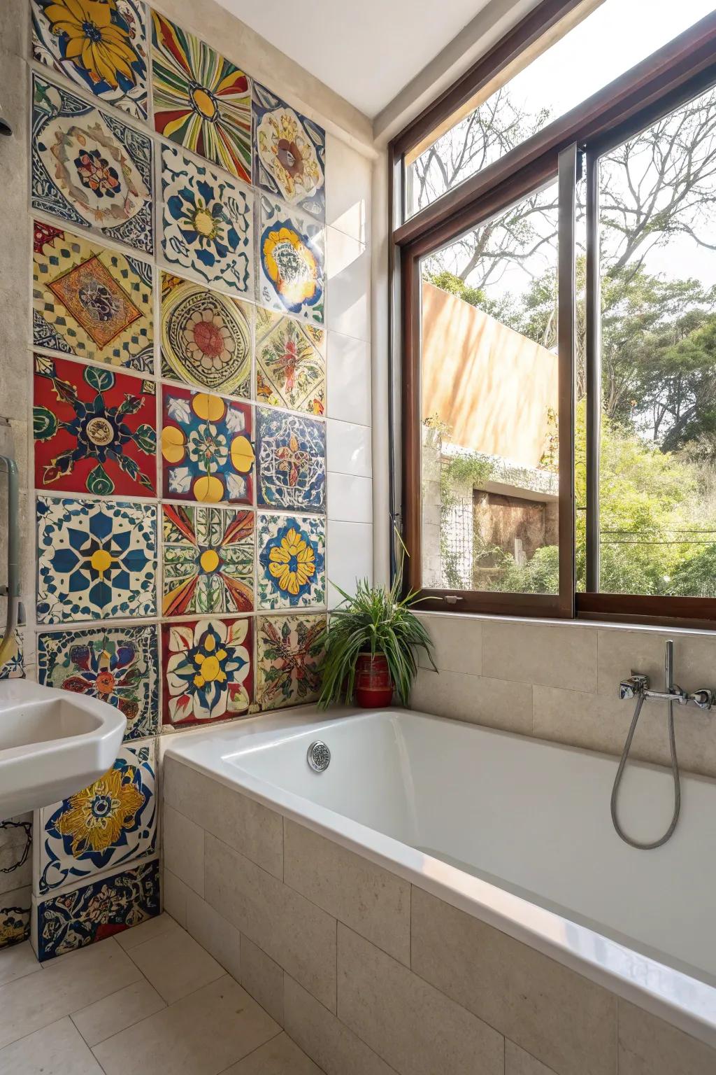 Change your bathroom into a spa-like escape with Majolica mosaics.