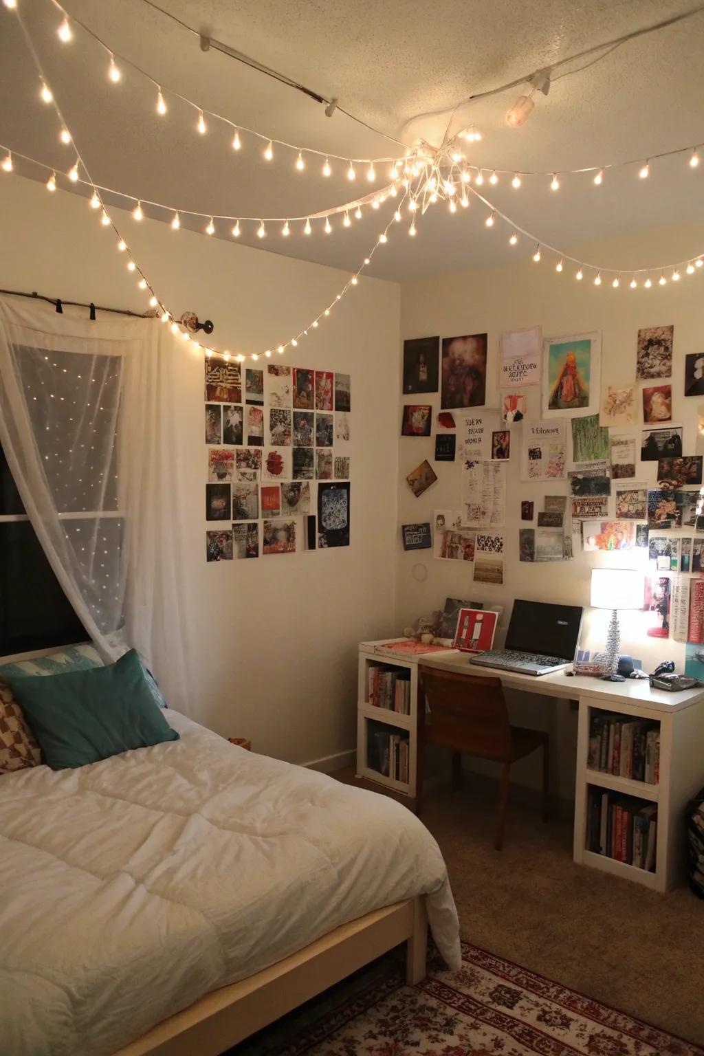Delicate lights can evoke a magical and intimate atmosphere.