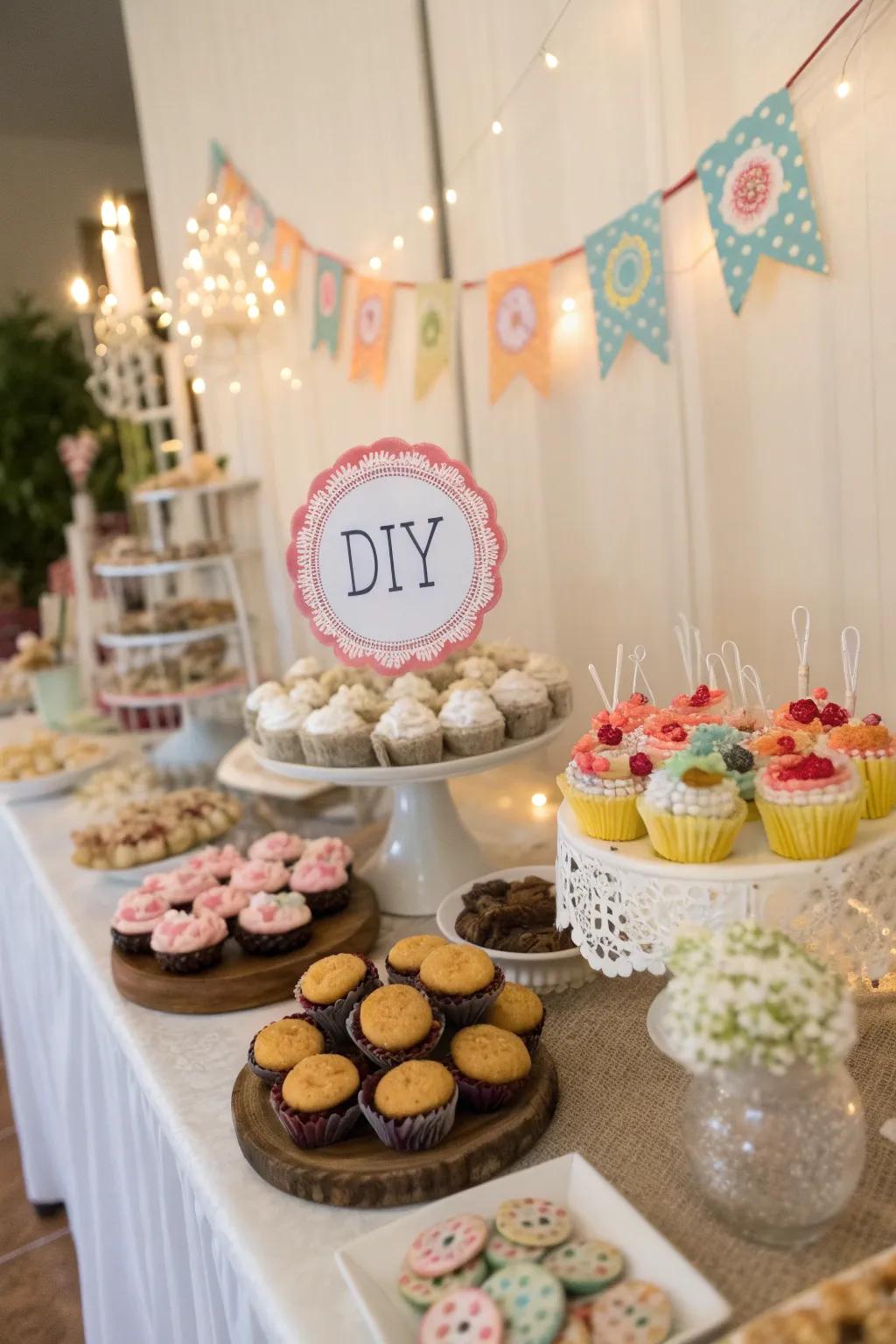 Bespoke snack presentation featuring self-made decorations.