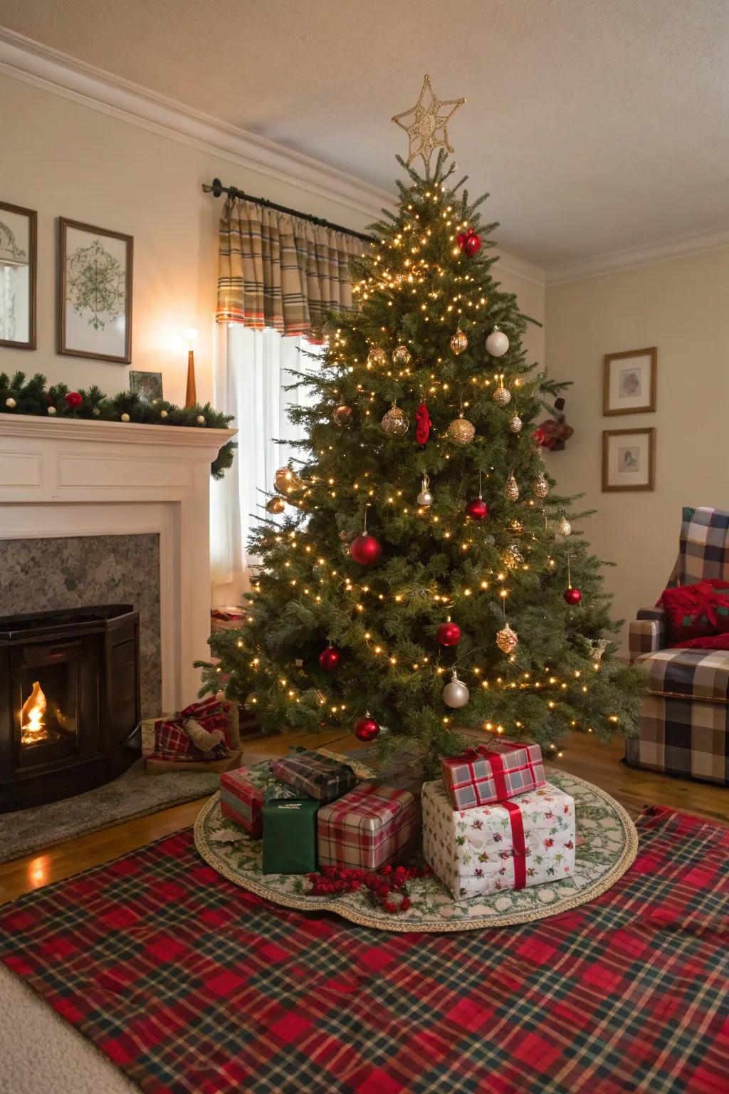 Checkered designs introduce a hint of enduring custom to your holiday decorations.
