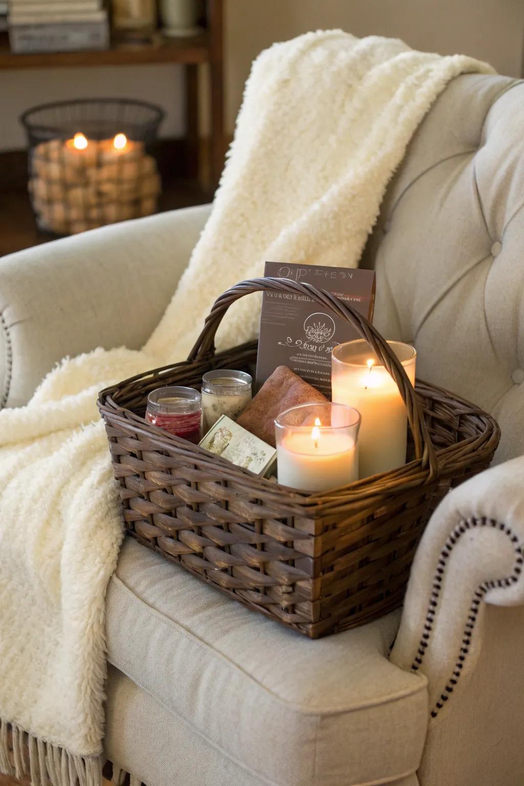 A relaxing container ideal for snuggling up.