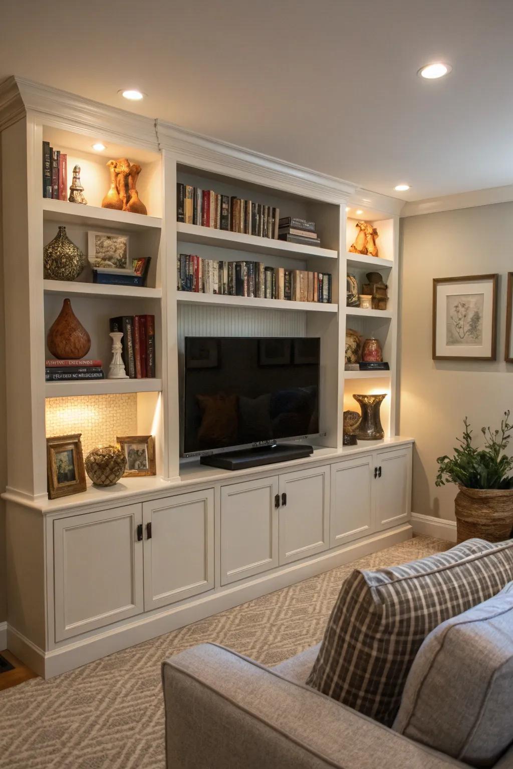 Maintain organization with fashionable shelving options.