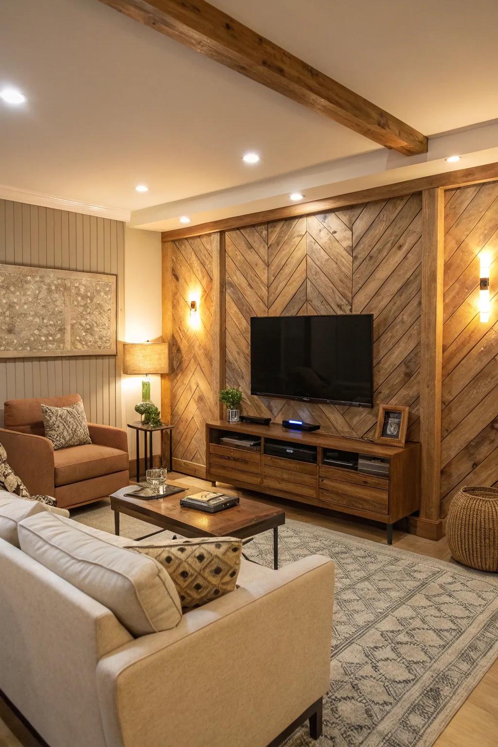 Feature walls provide a stunning backdrop for your TV.