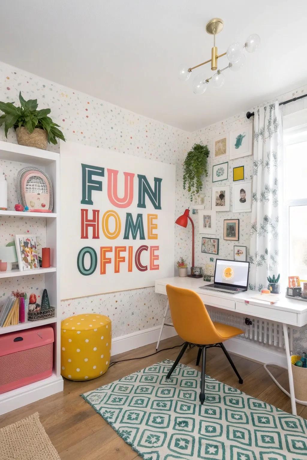 Whimsical typography sparks joy and creativity.