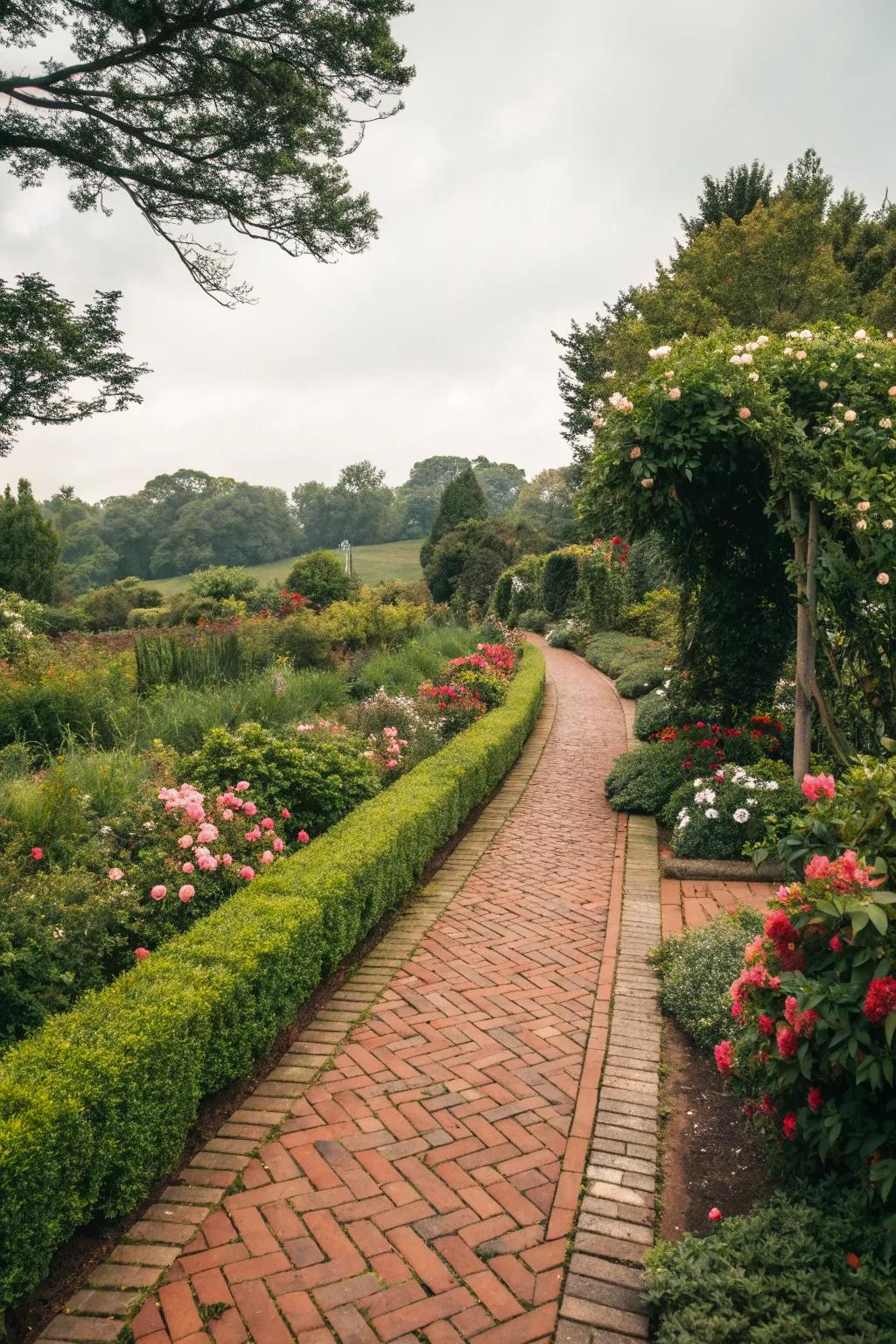 Mortar walkways offer an ageless elegance that complements any garden setting.