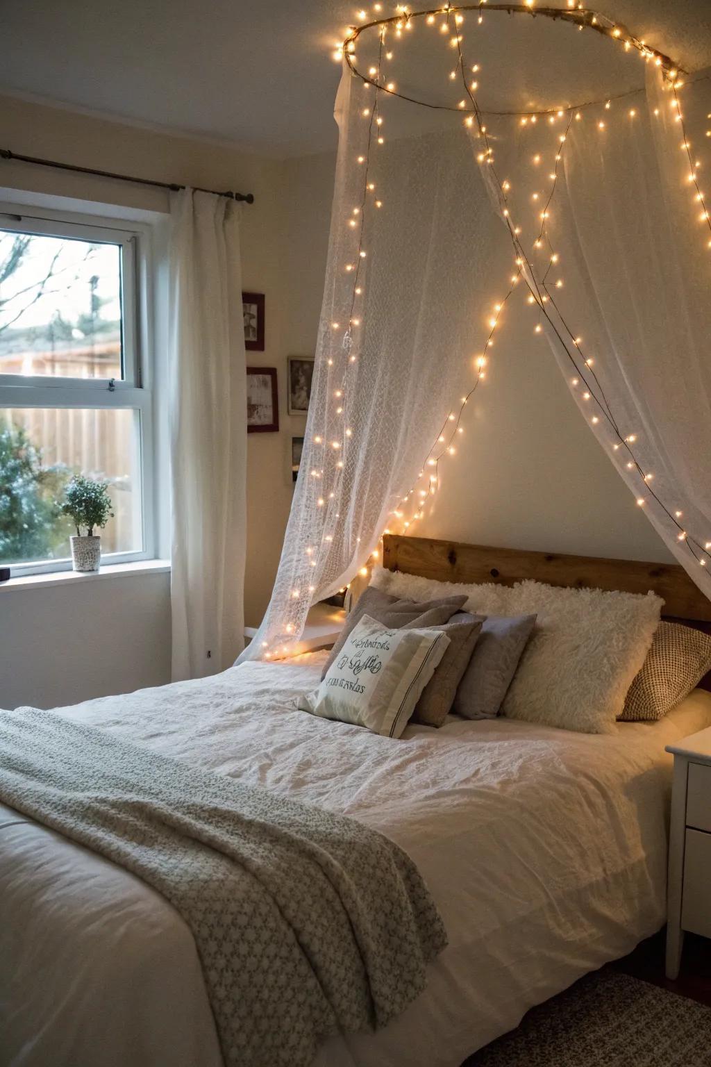 Twinkle lights add a hint of magic to your Valentine's decorations.