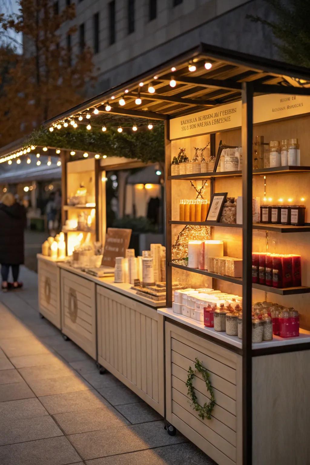 Thoughtful illumination accentuating items and improving ambiance.