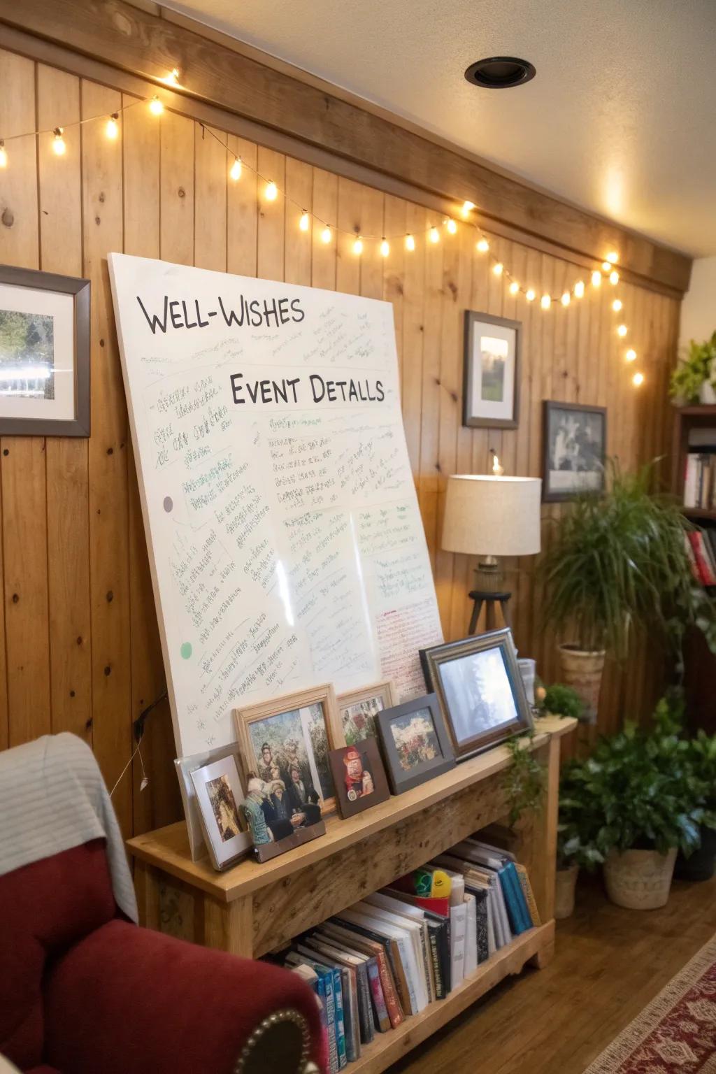 A community poster filled with heartfelt messages of gratitude and appreciation.