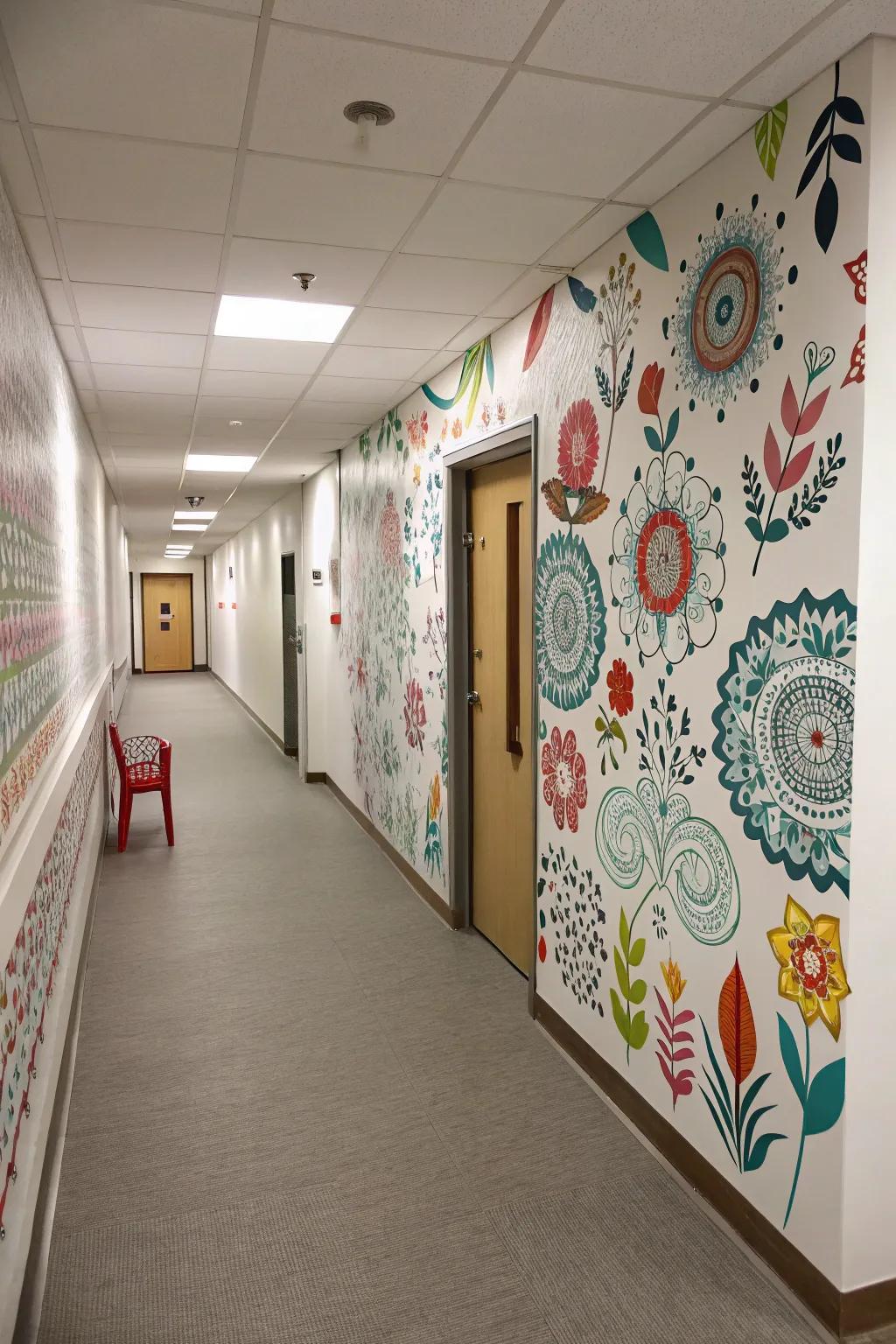 Peel and stick decals offer a swift and detachable transformation.