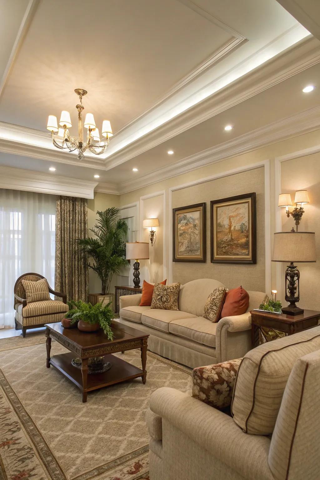Achieve an elegant finish with crown molding.