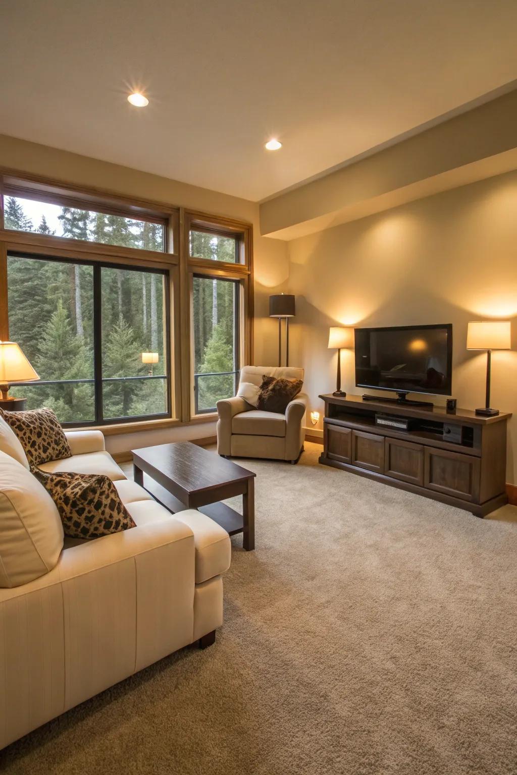 Material-rich carpets invite comfort and intrigue.