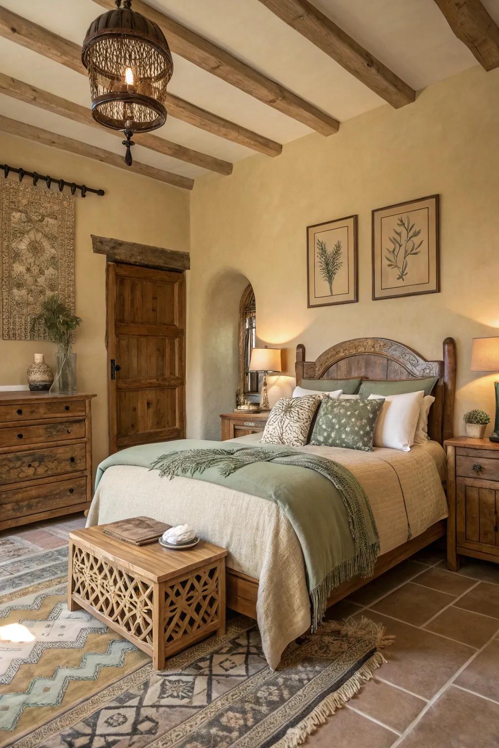 Earthy colors make for an inviting, warm atmosphere.