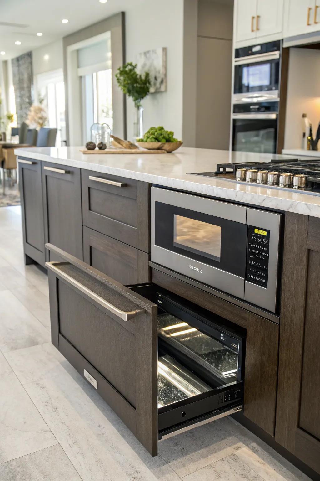 A microwave component presents both ease and a sleek feel.