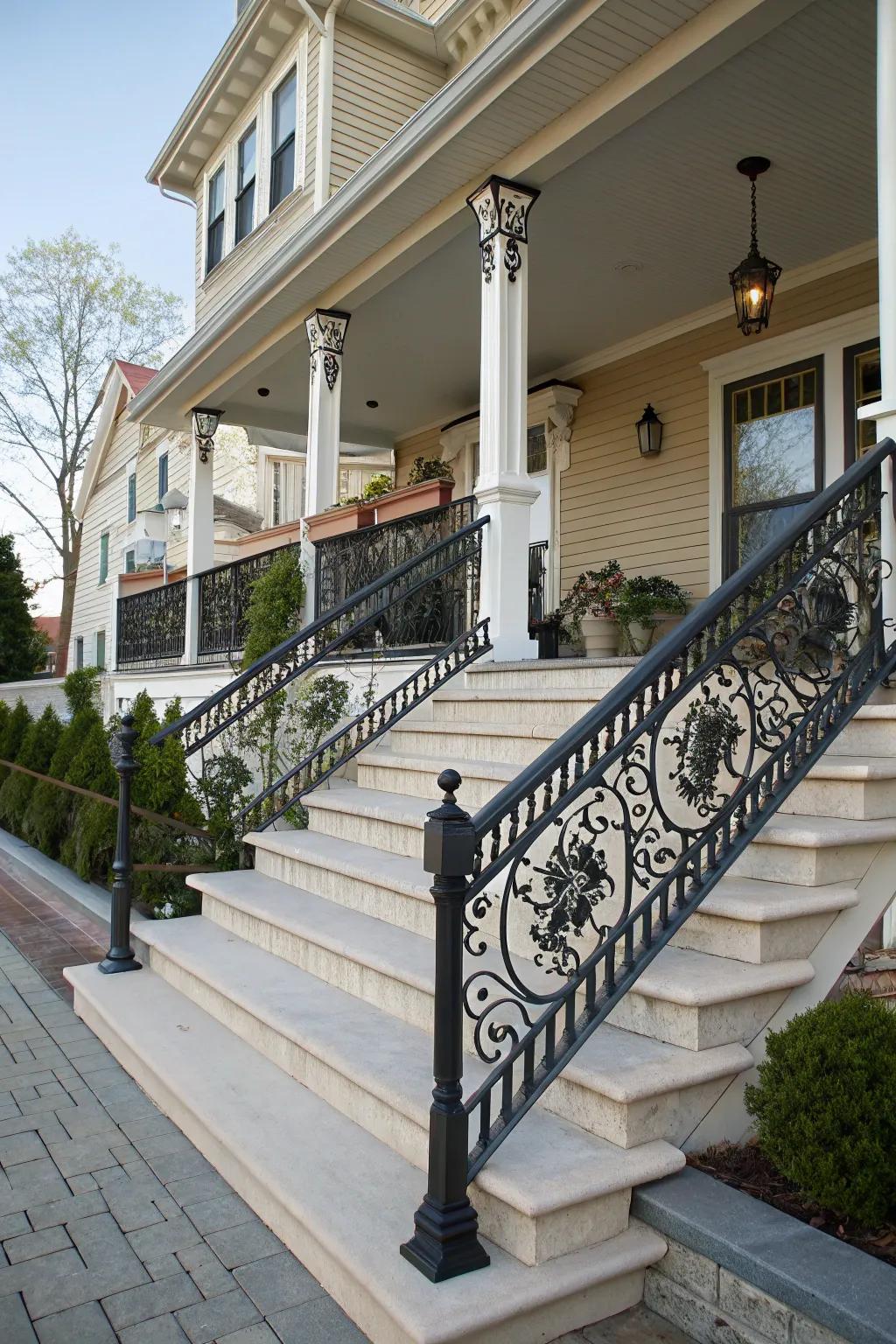 Stylish railings combine beauty with safety features.