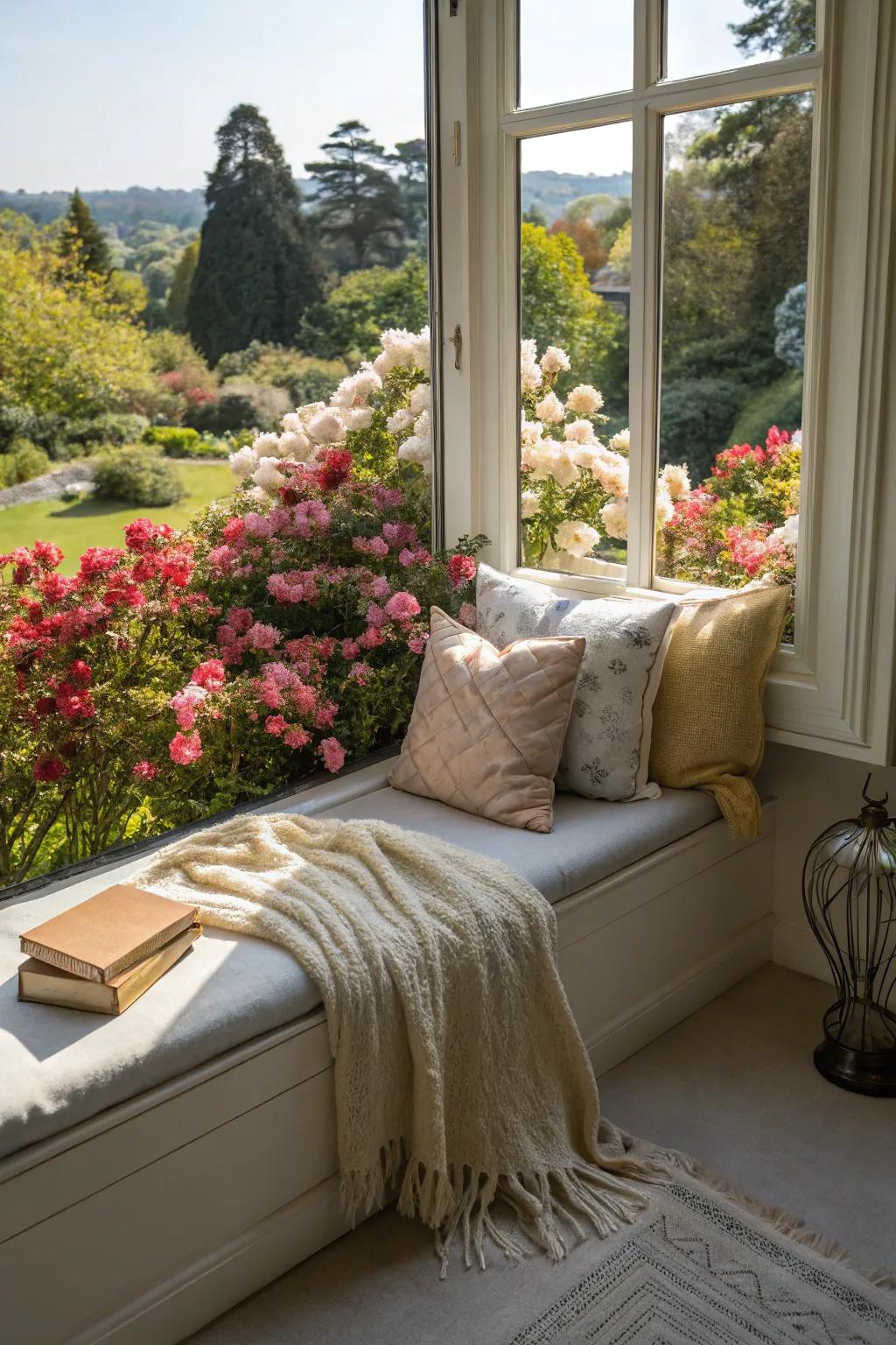 Ledge seating becomes ideal for reading corners.