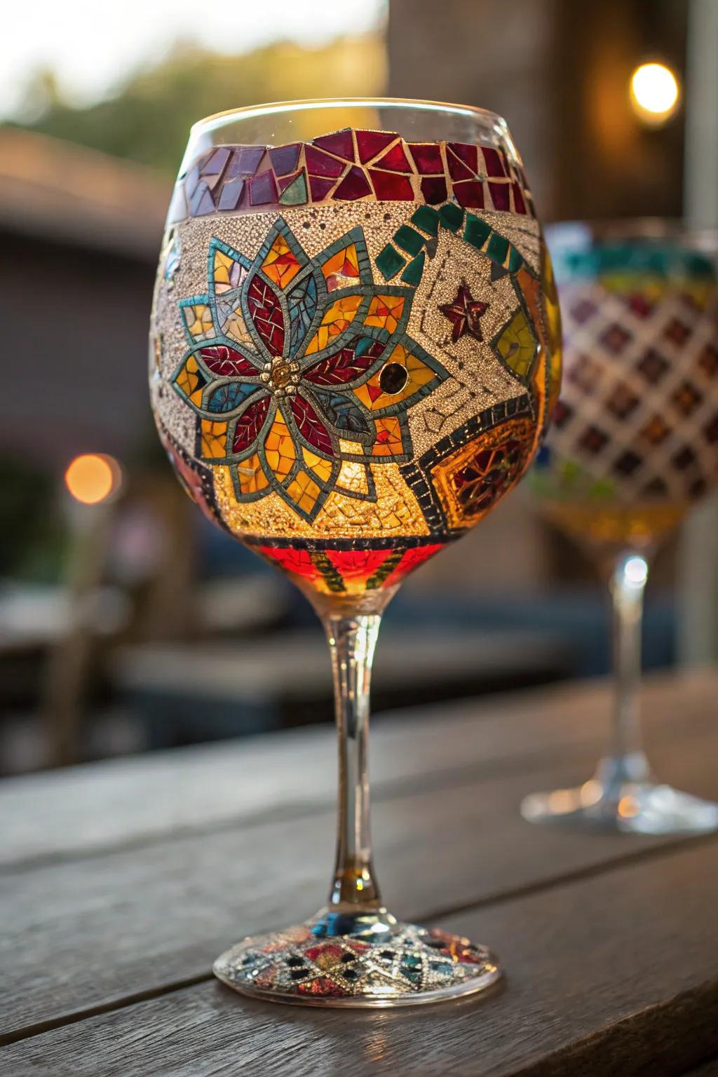 Geometric shapes add a fresh, modern appeal to standard glassware.
