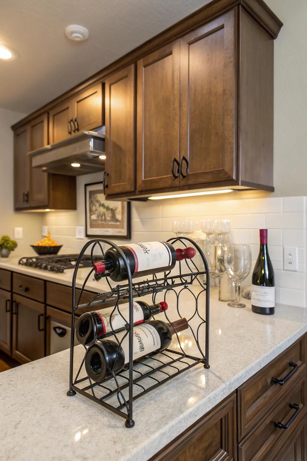 Countertop solutions ensure your favorite wines are always close at hand.