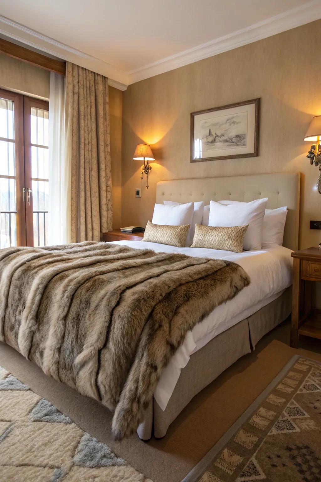 Plush adding both luxury and warmth to your bedding.