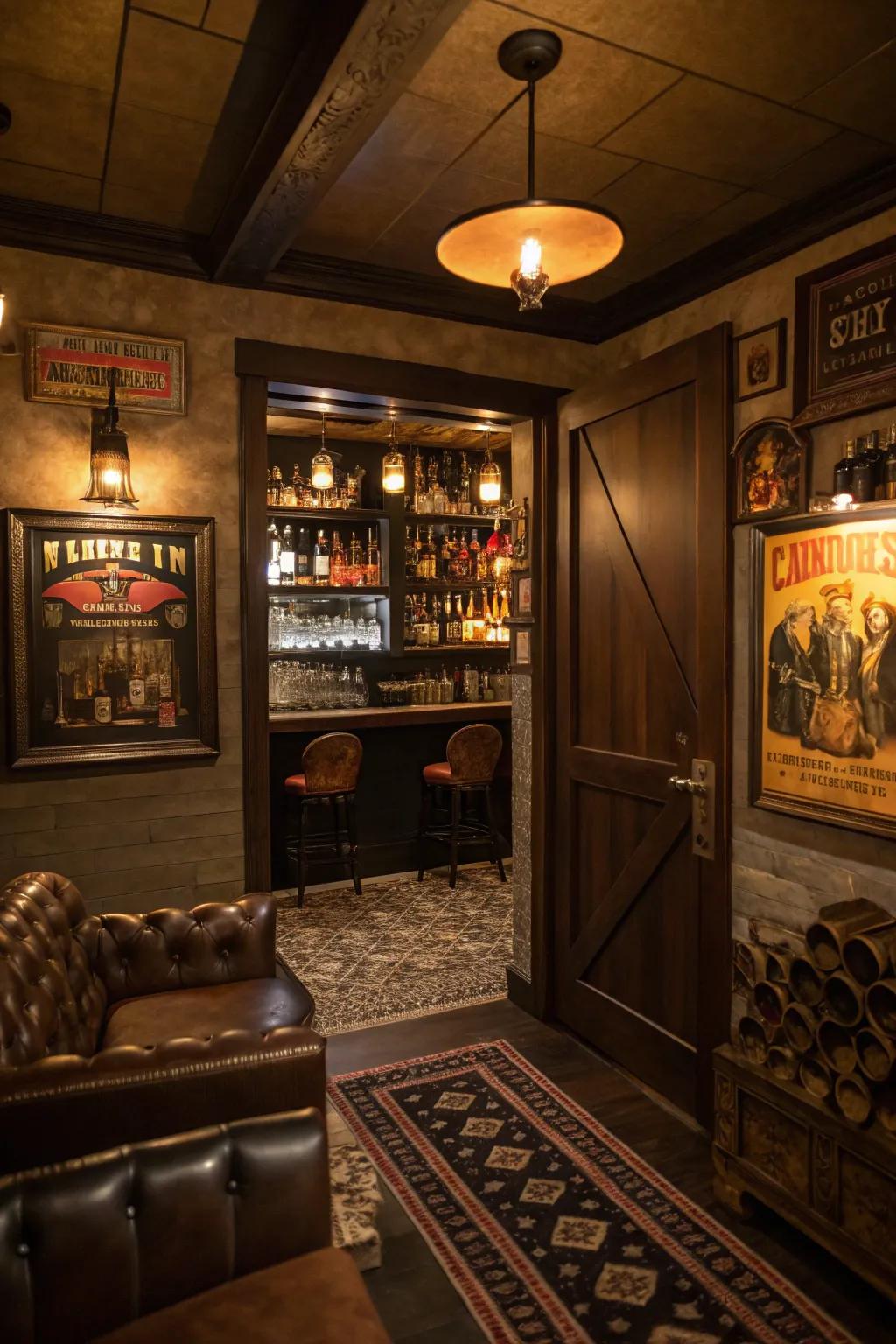 A secret-bar styled bar that transports you to the exciting twenties.