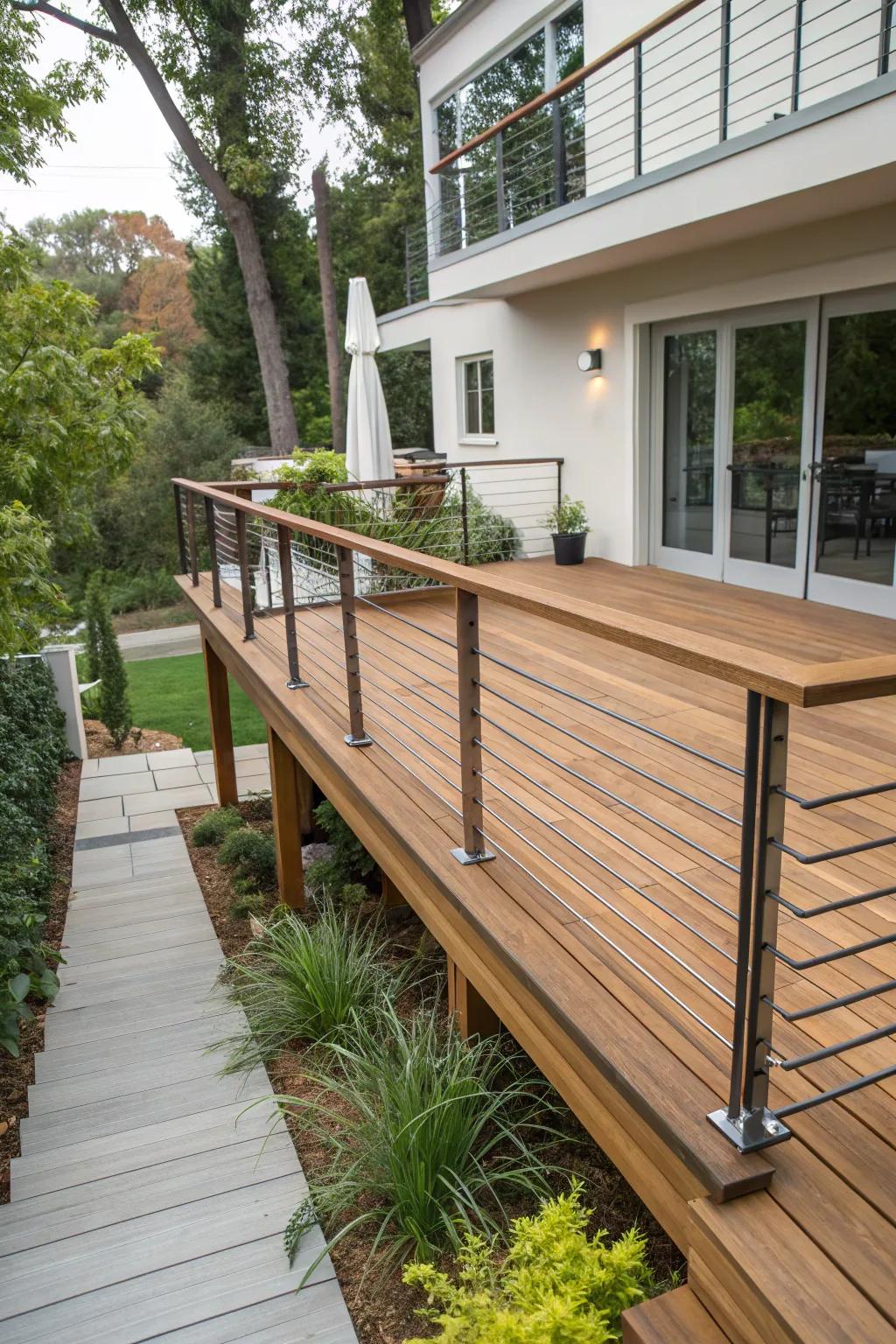Railing designs that are original can completely change the look of your deck.