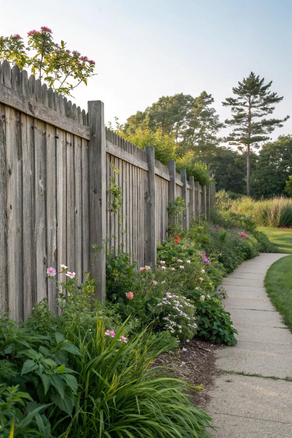 Privacy fences create a secluded and serene outdoor haven.