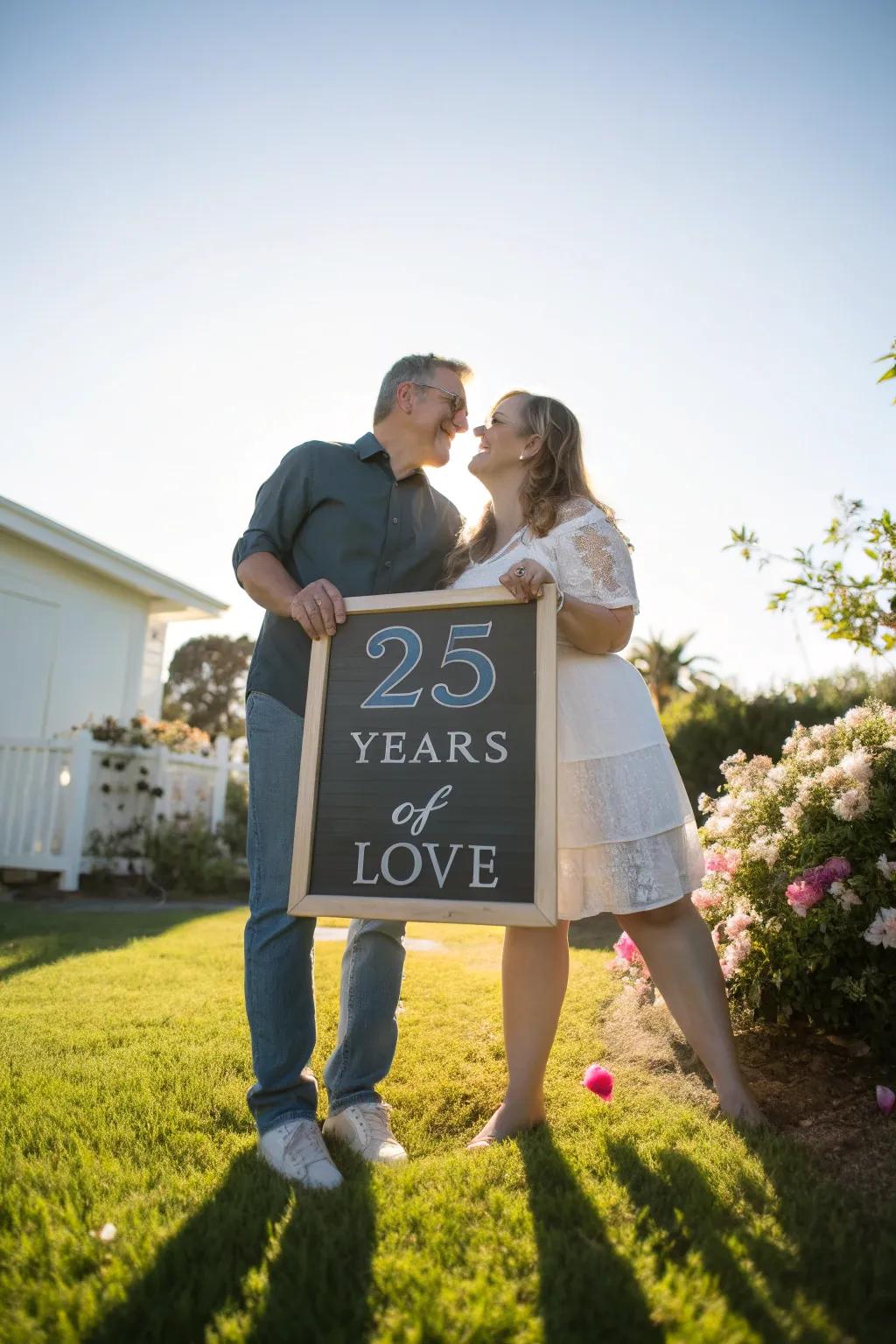 Chalkboard memories that tell the story of your love.