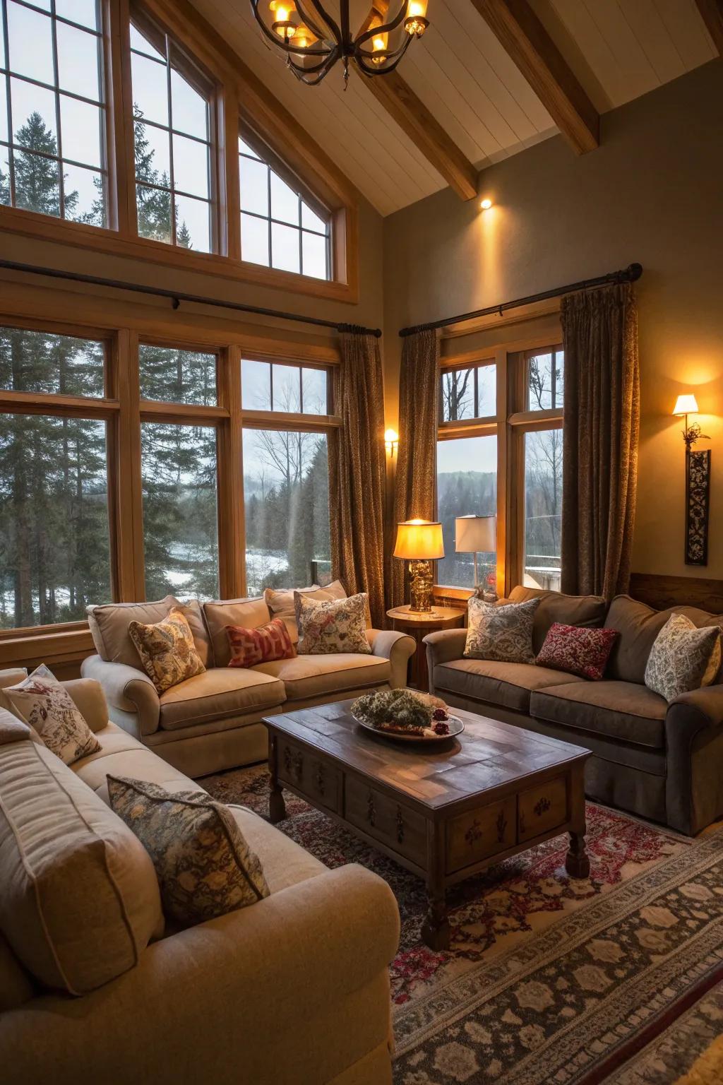 A cozy corner, ideal for intimate social events.