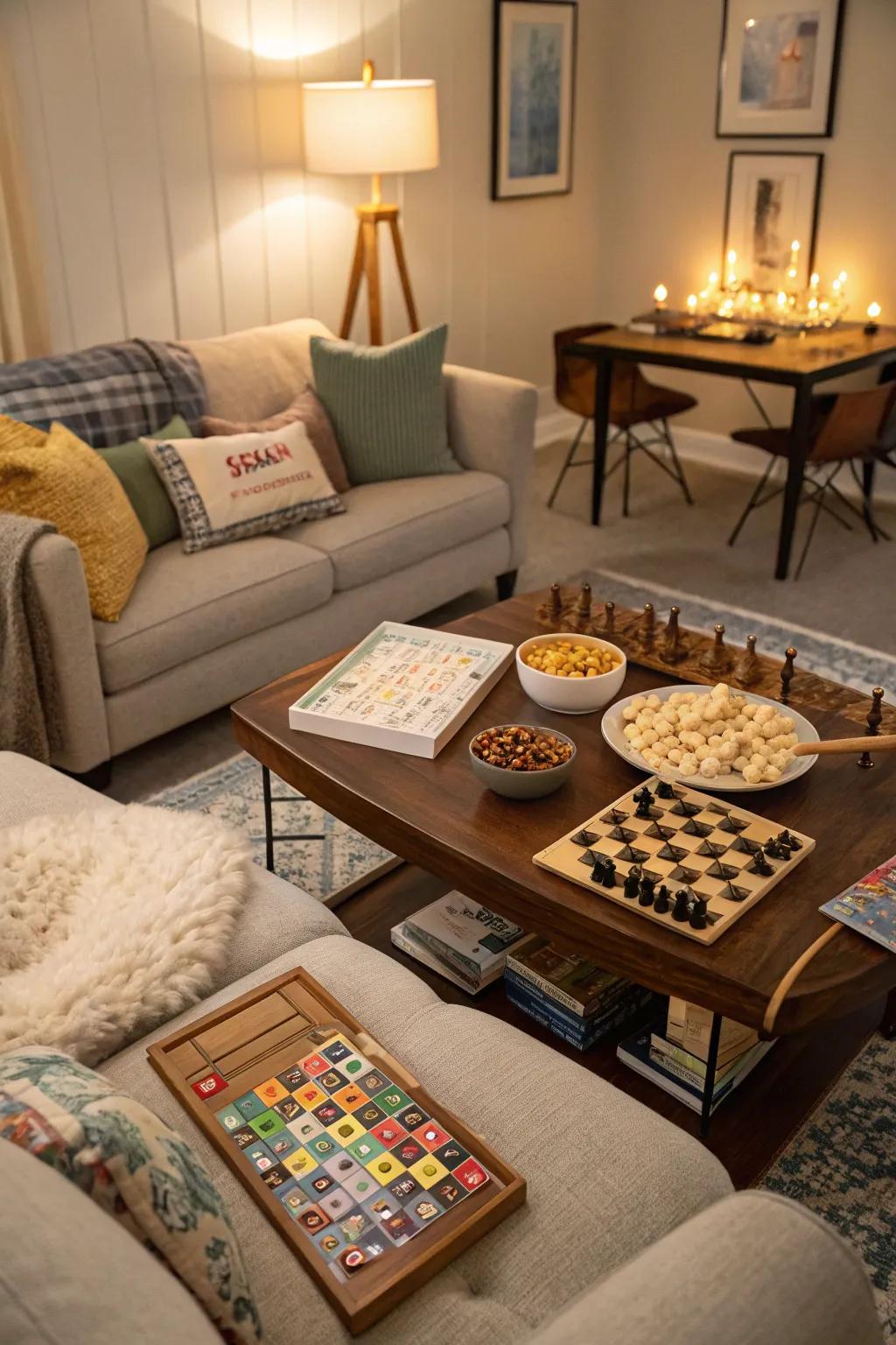 Have fun with a laid-back game night amongst friends.