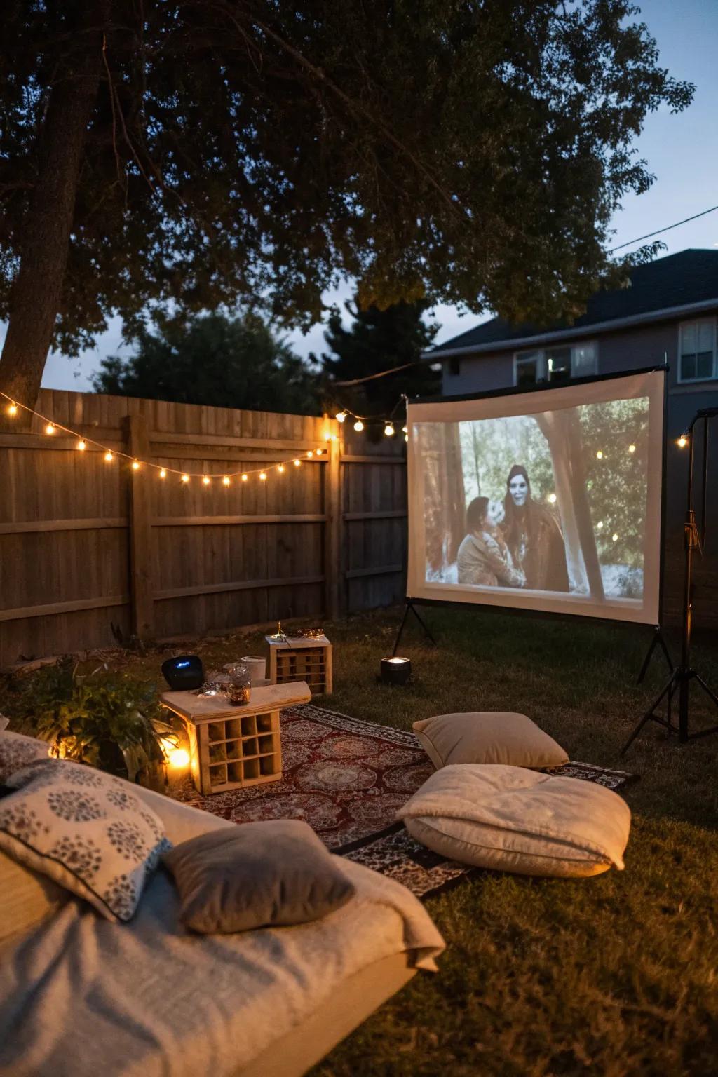 Delight in a film under the stars with close friends and family.