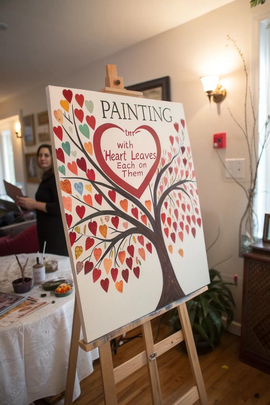 A 'Tree of Love' painting symbolizes development and memories.