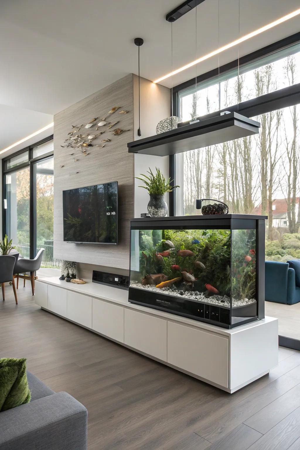 An elevated shelf stand introduces an enchanting touch.