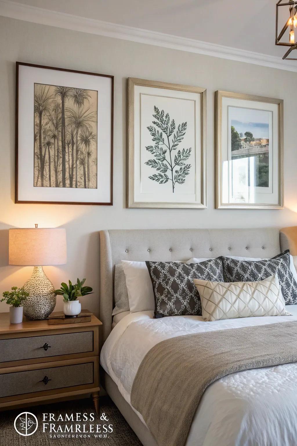 Choose the perfect touch with framed or frameless art.